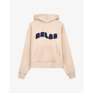 COZY UNIVERSITY BEIGE NAVY HOODIE