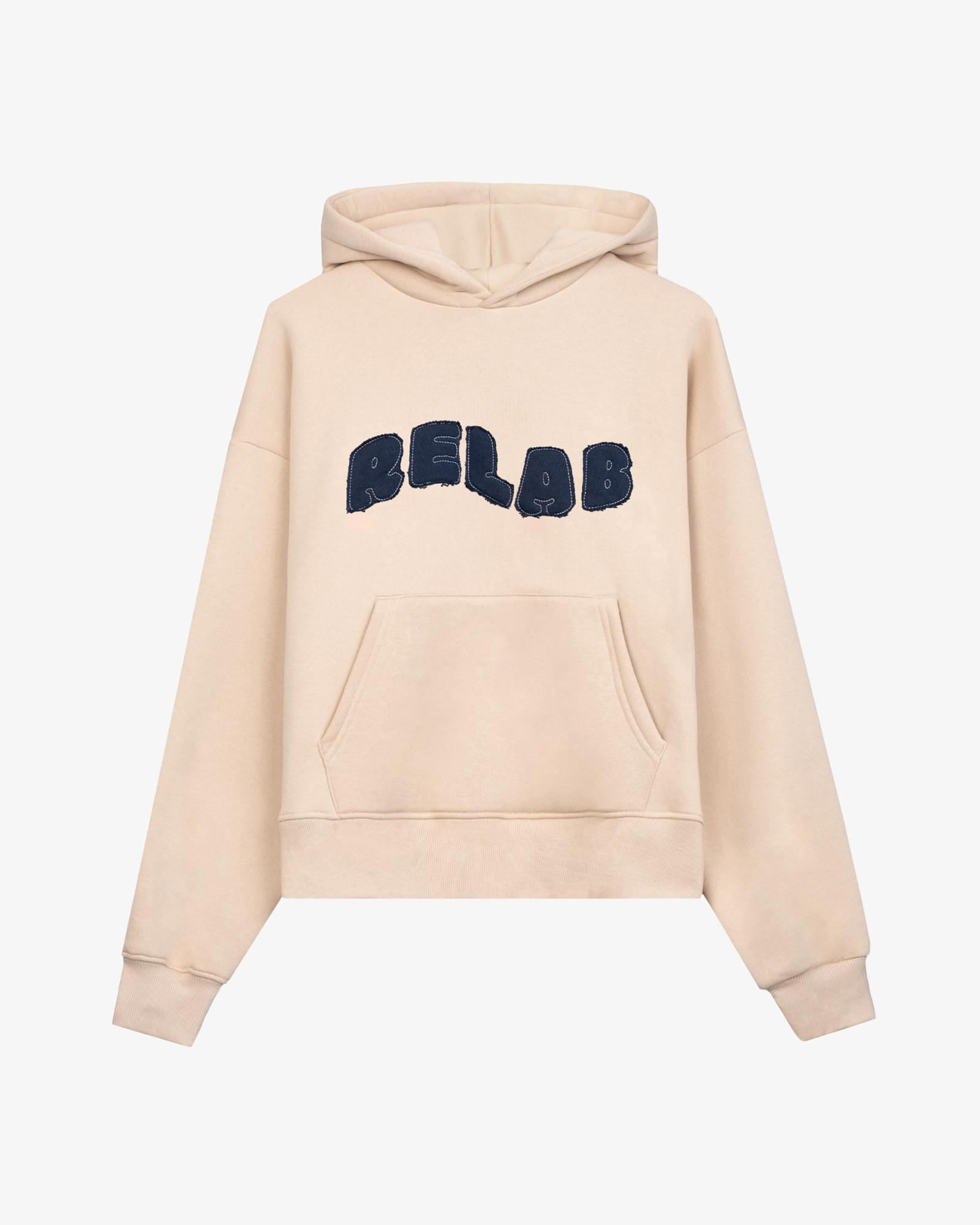 COZY UNIVERSITY BEIGE NAVY HOODIE COZY UNIVERSITY BEIGE NAVY HOODIE