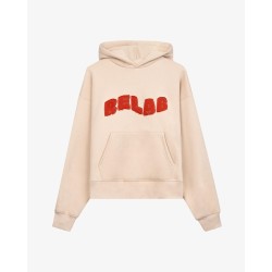 COZY UNIVERSITY BEIGE RED HOODIE 