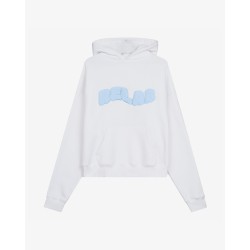 COZY WHITE BLUE HOODIE 