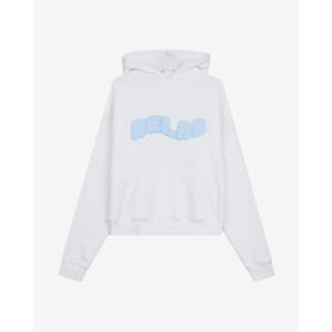 COZY WHITE BLUE HOODIE