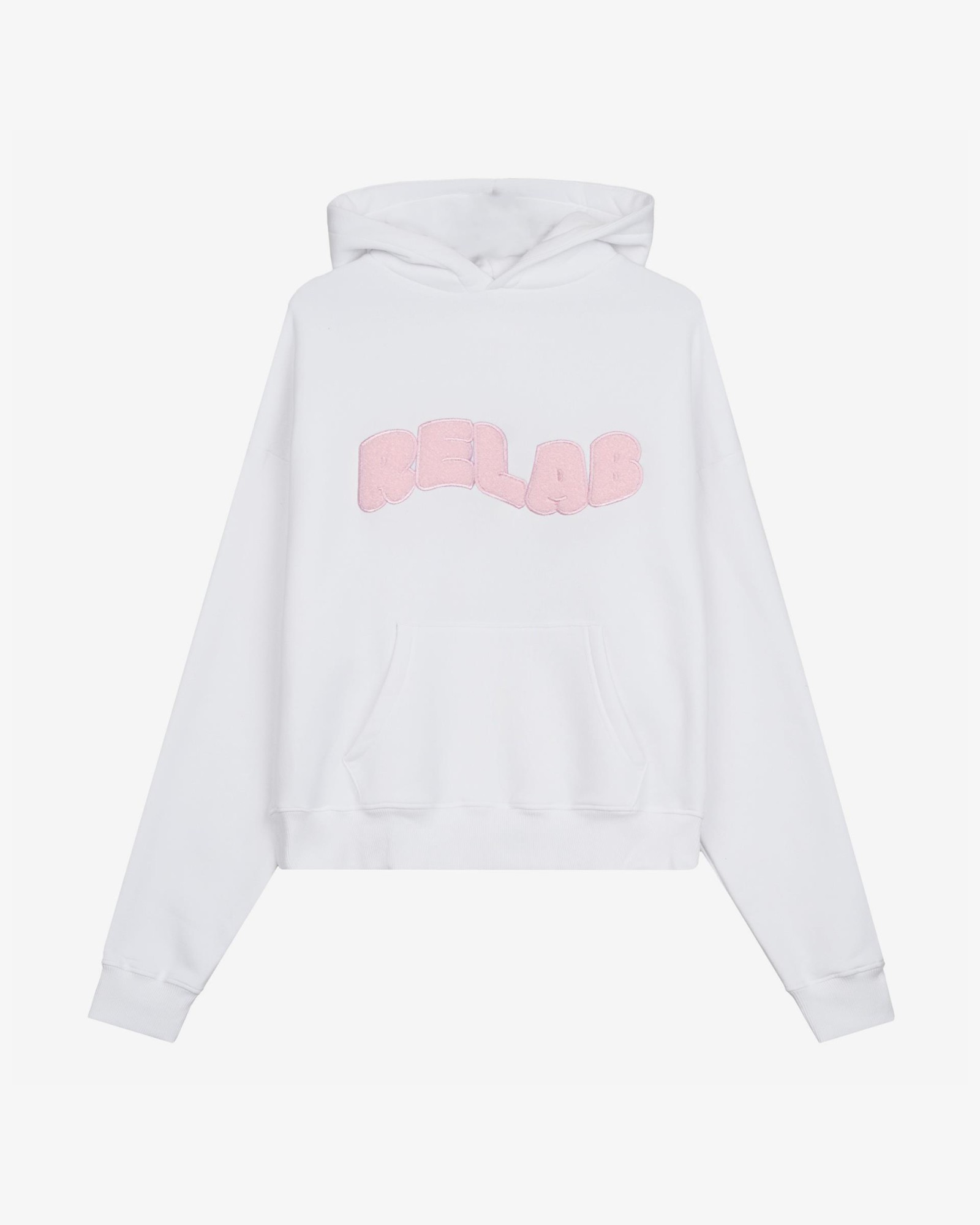 COZY WHITE PINK HOODIE