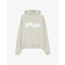 COZY BEIGE WHITE HOODIE 