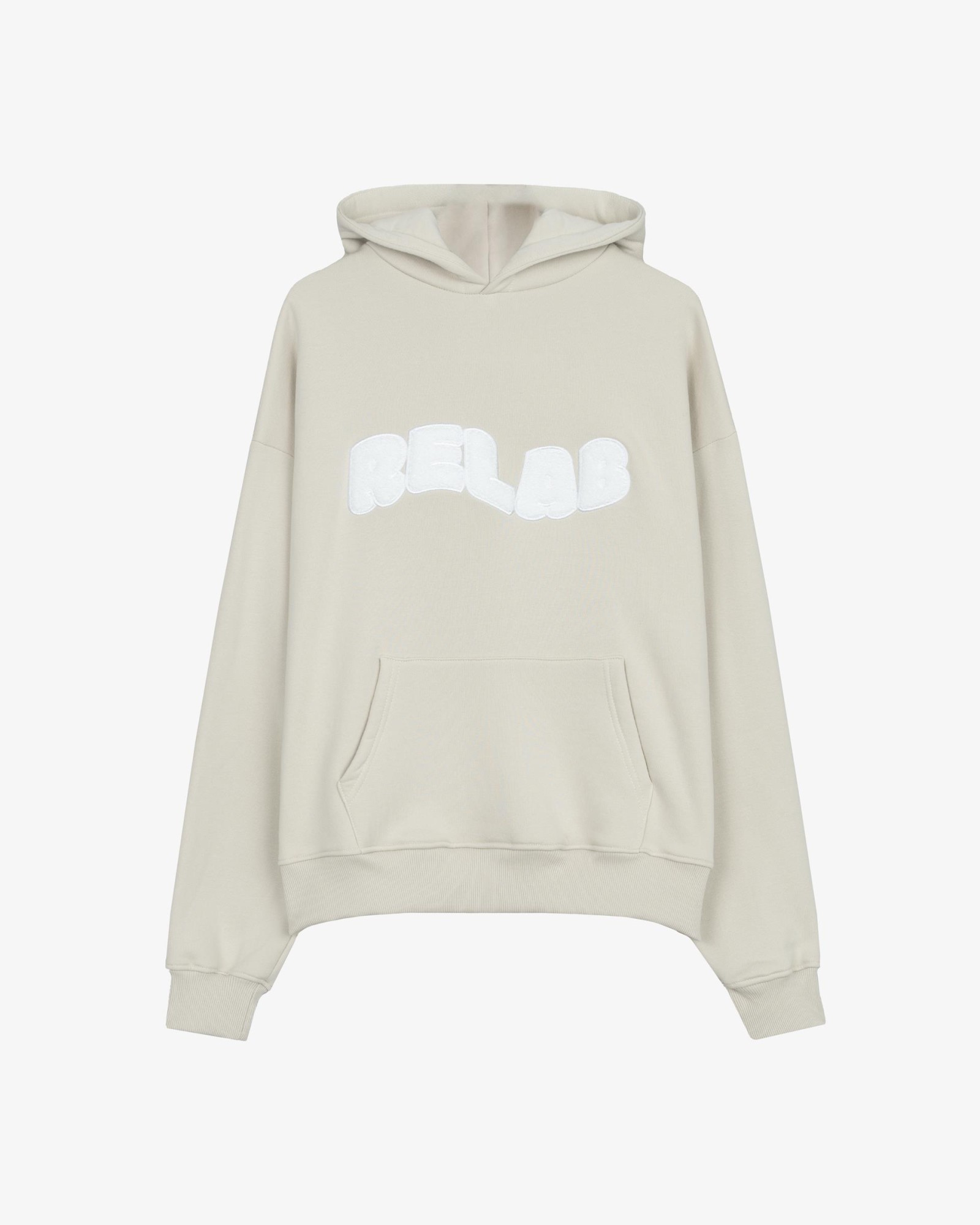 COZY BEIGE WHITE HOODIE