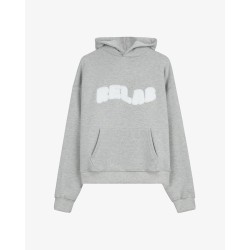 COZY GREY WHITE HOODIE 