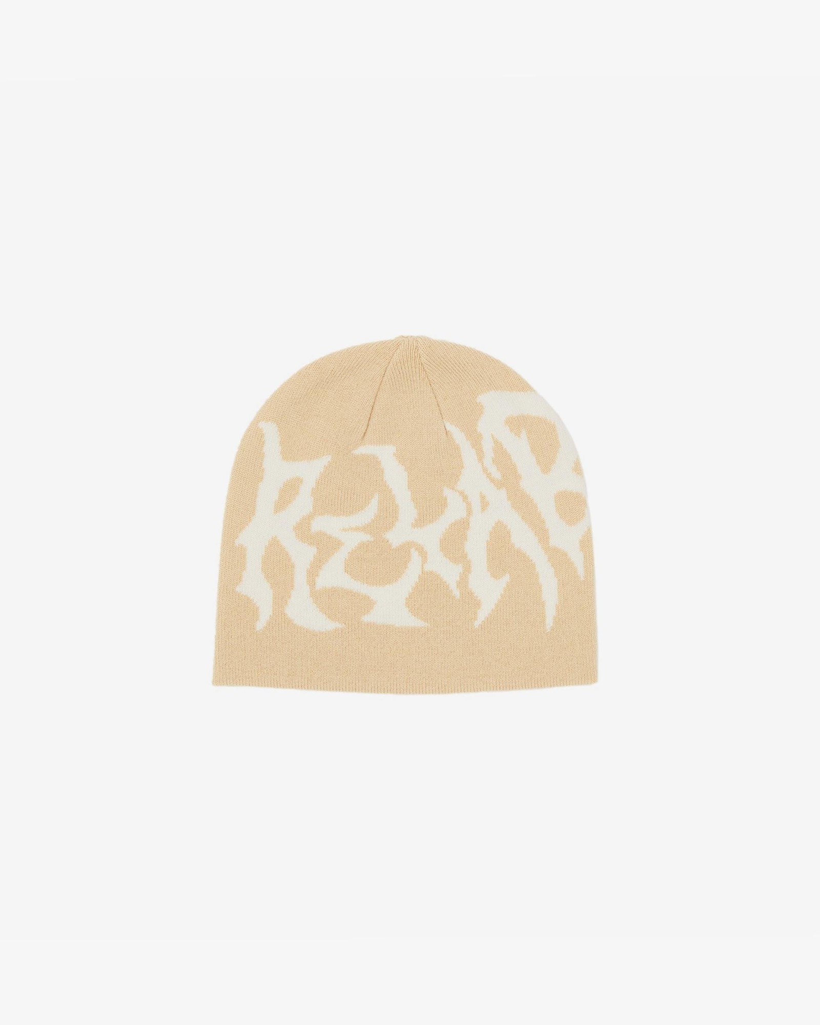 DM LOGO BEIGE BEANIE