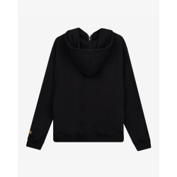 DOUBLE “R” CRYSTAL BLACK ZIP HOODIE 