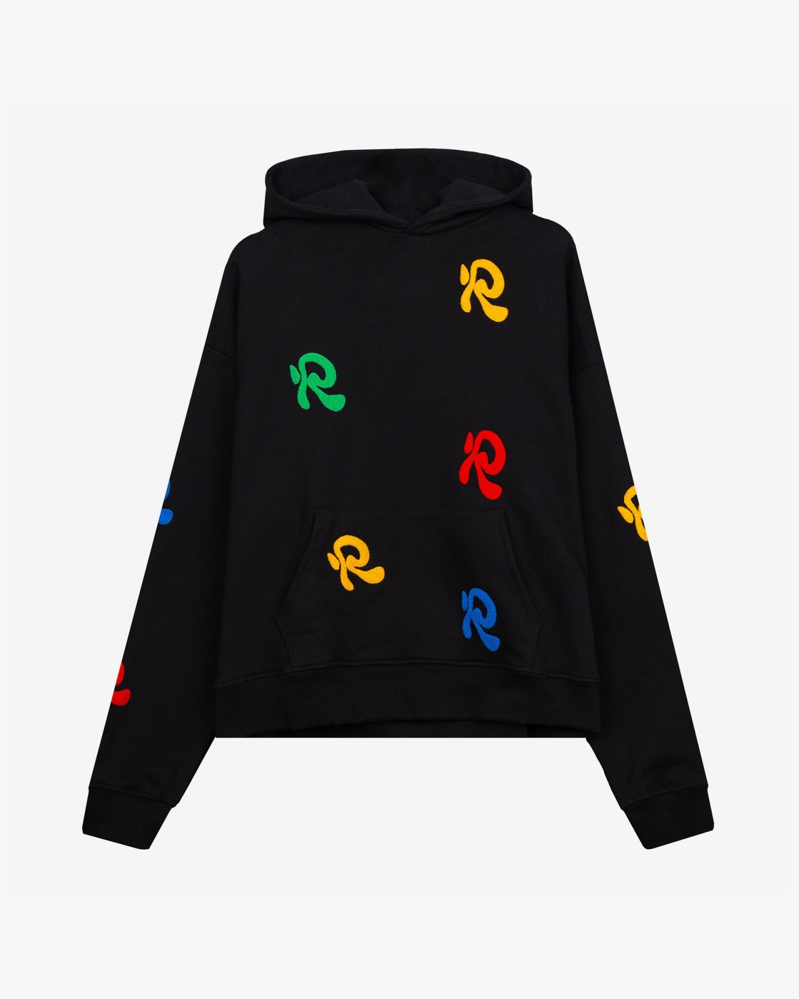 MULTICOLOR BLACK HOODIE