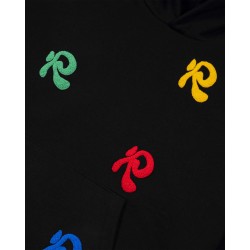 MULTICOLOR BLACK HOODIE 