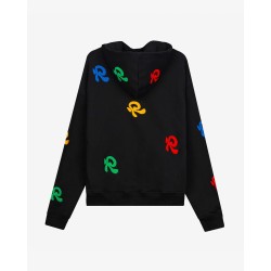 MULTICOLOR BLACK HOODIE 