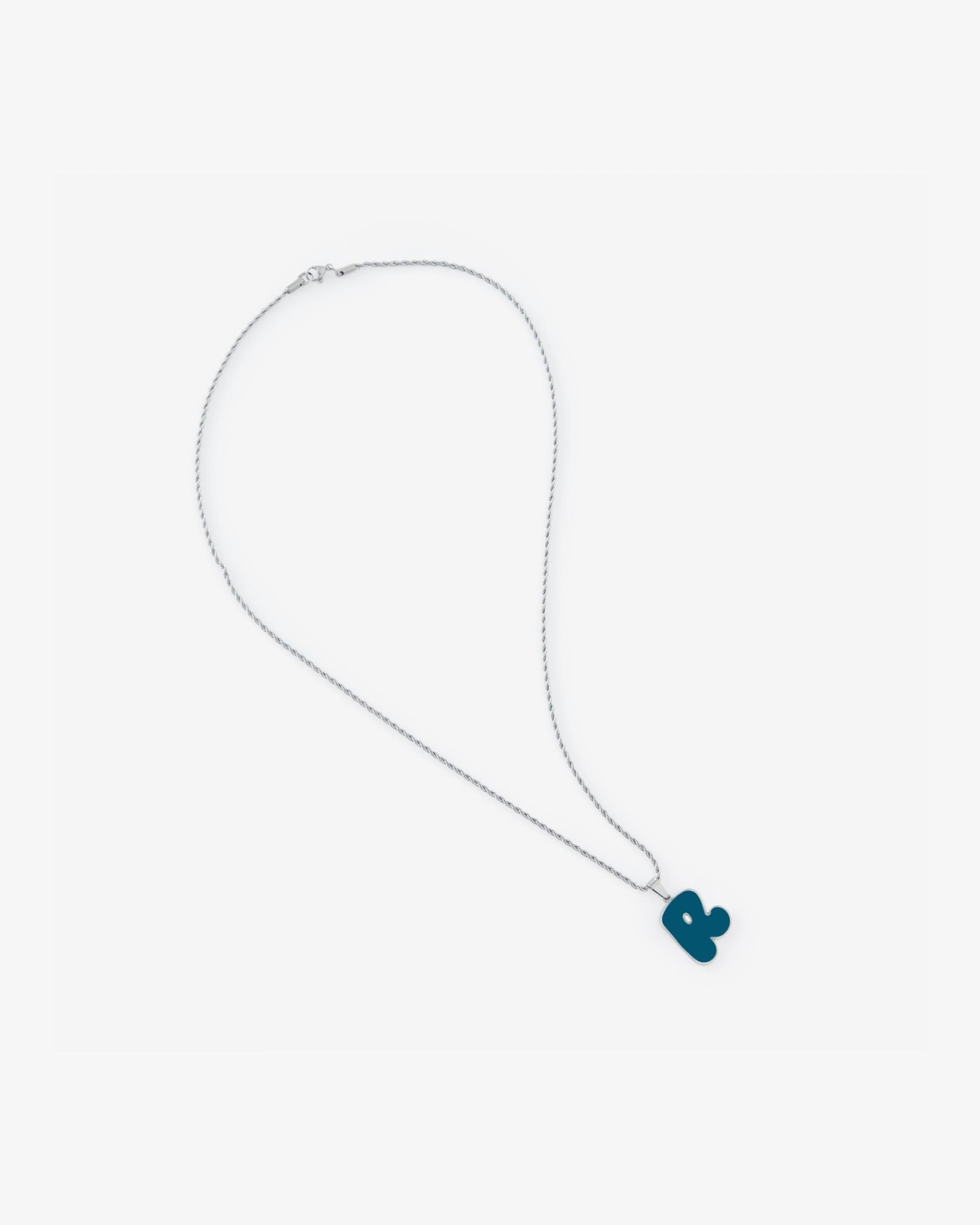 R PENDANT BLUE NECKLACE