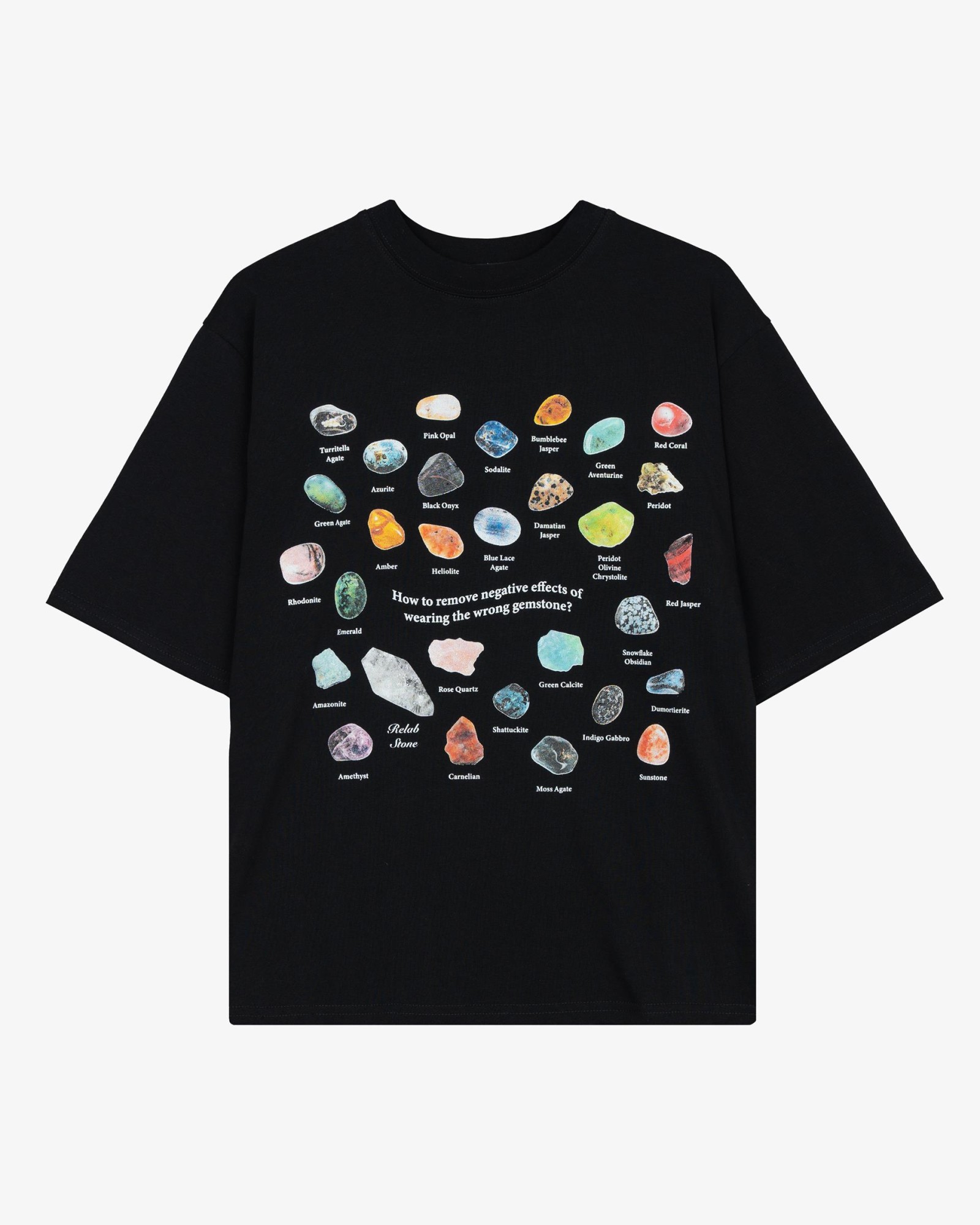 STONES BLACK T-SHIRT