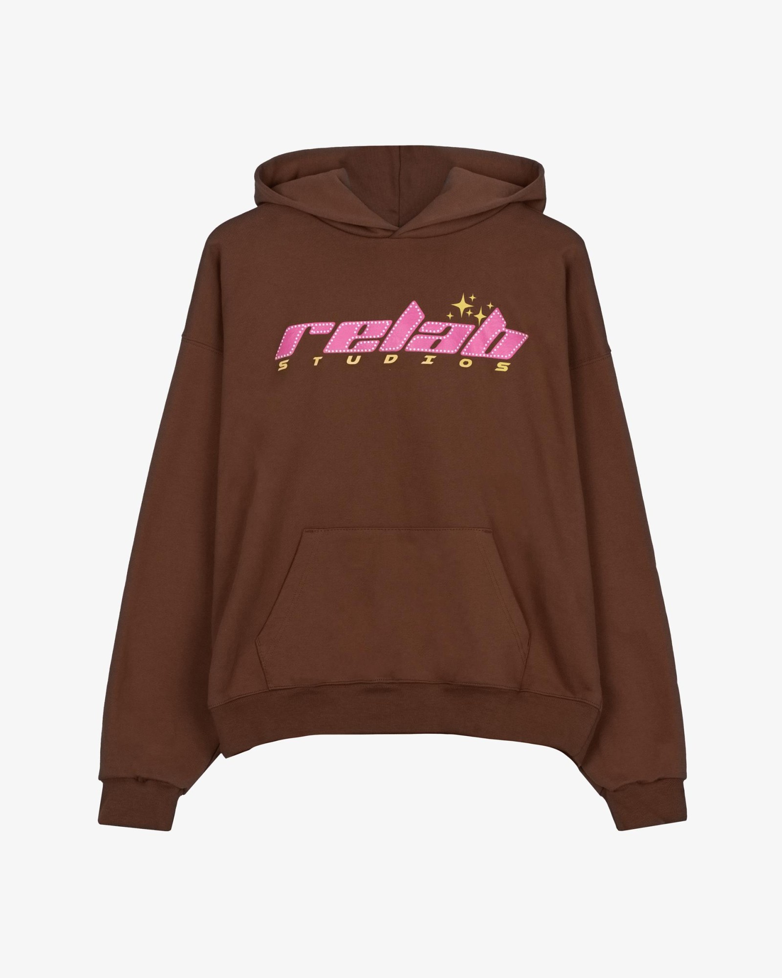 RELAB STUDIOS HOODIE BROWN RELAB STUDIOS HOODIE BROWN