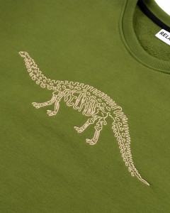 DINO OLIVE CREWNECK