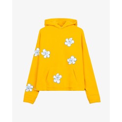 BLOOM FLEECE YELLOW HOODIE 