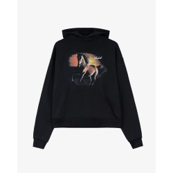 HORSE BLACK HOODIE 