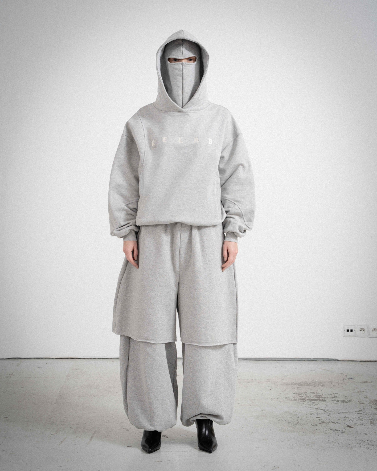 MASK HOODIE GREY
