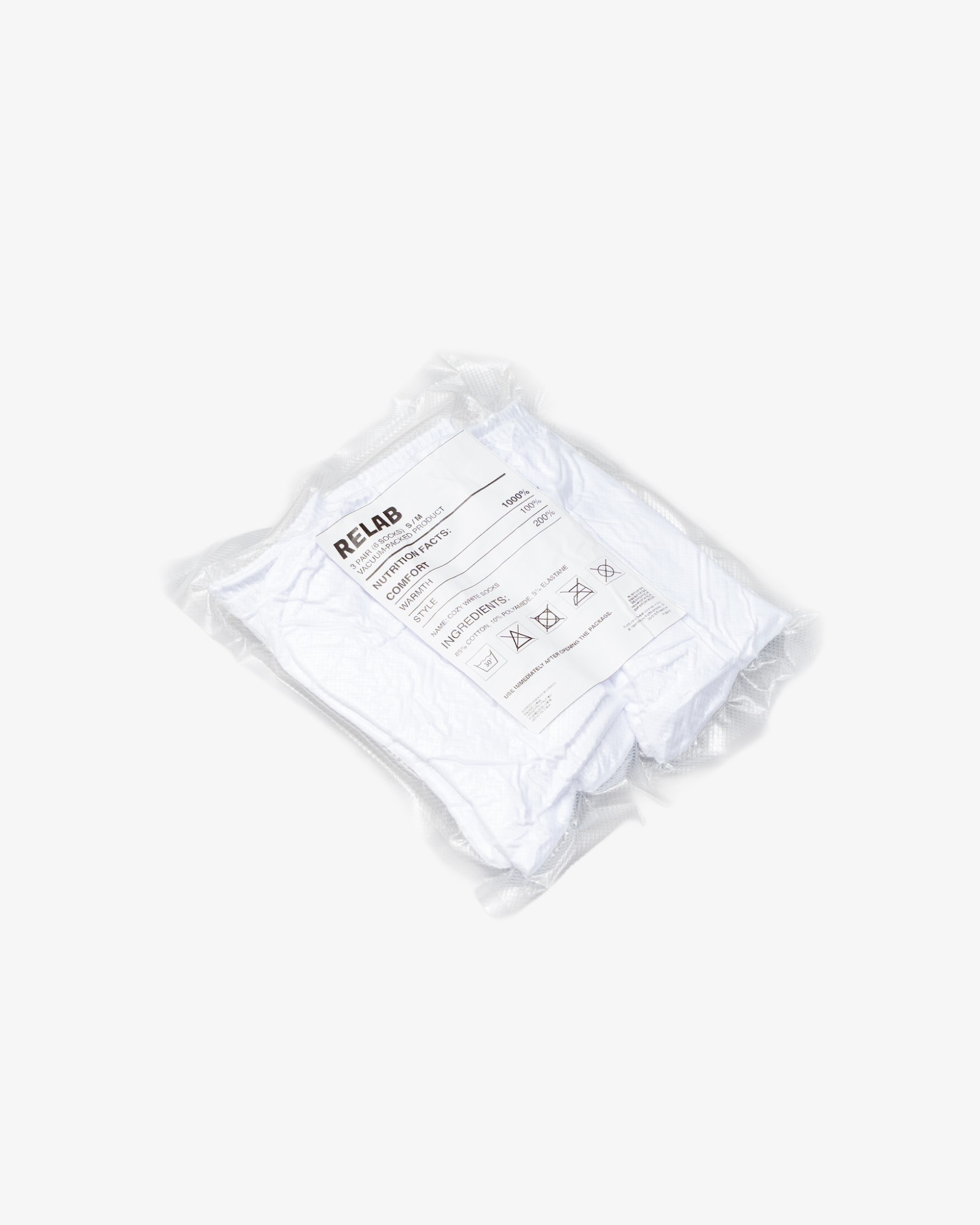 COZY WHITE SOCKS 3-PACK