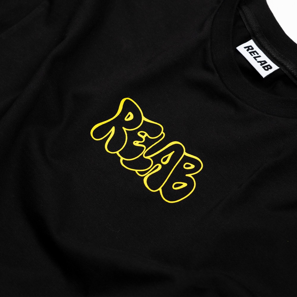 WAVY LOGO BLACK T-SHIRT