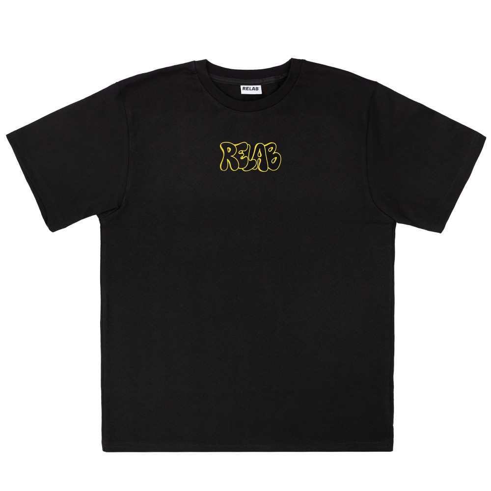 WAVY LOGO BLACK T-SHIRT