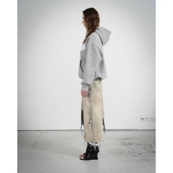 COZY GREY WHITE HOODIE 