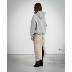 COZY GREY WHITE HOODIE 