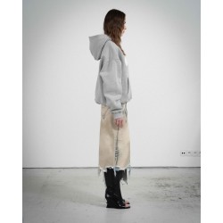 COZY GREY WHITE HOODIE 