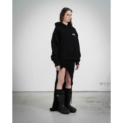 COZY SMALL BLACK BLUE HOODIE 