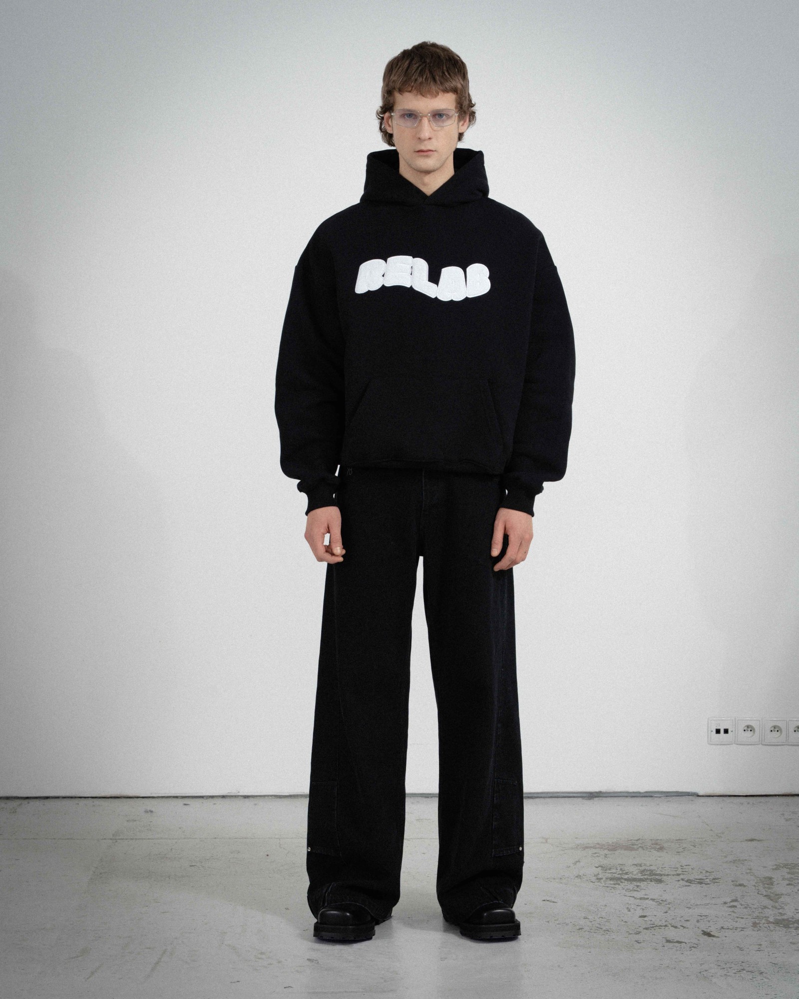 COZY BLACK WHITE HOODIE