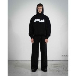 COZY BLACK WHITE HOODIE 