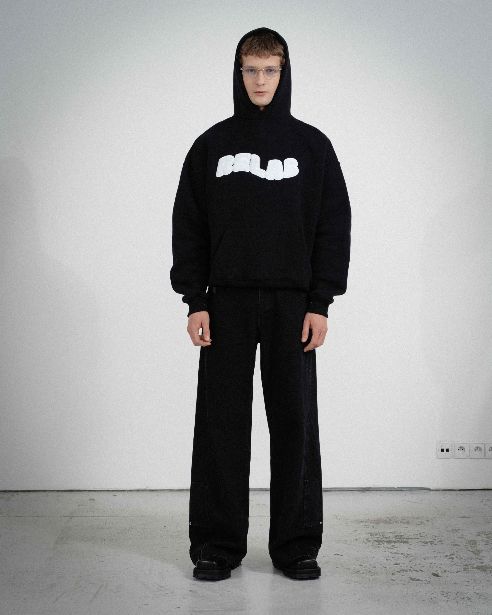 COZY BLACK WHITE HOODIE