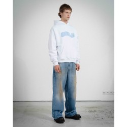 COZY WHITE BLUE HOODIE 