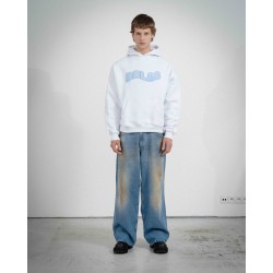 COZY WHITE BLUE HOODIE 