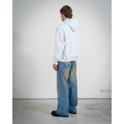 COZY WHITE BLUE HOODIE 