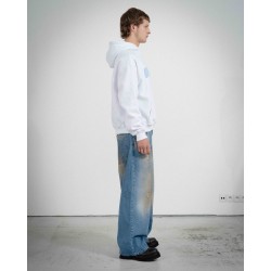 COZY WHITE BLUE HOODIE 