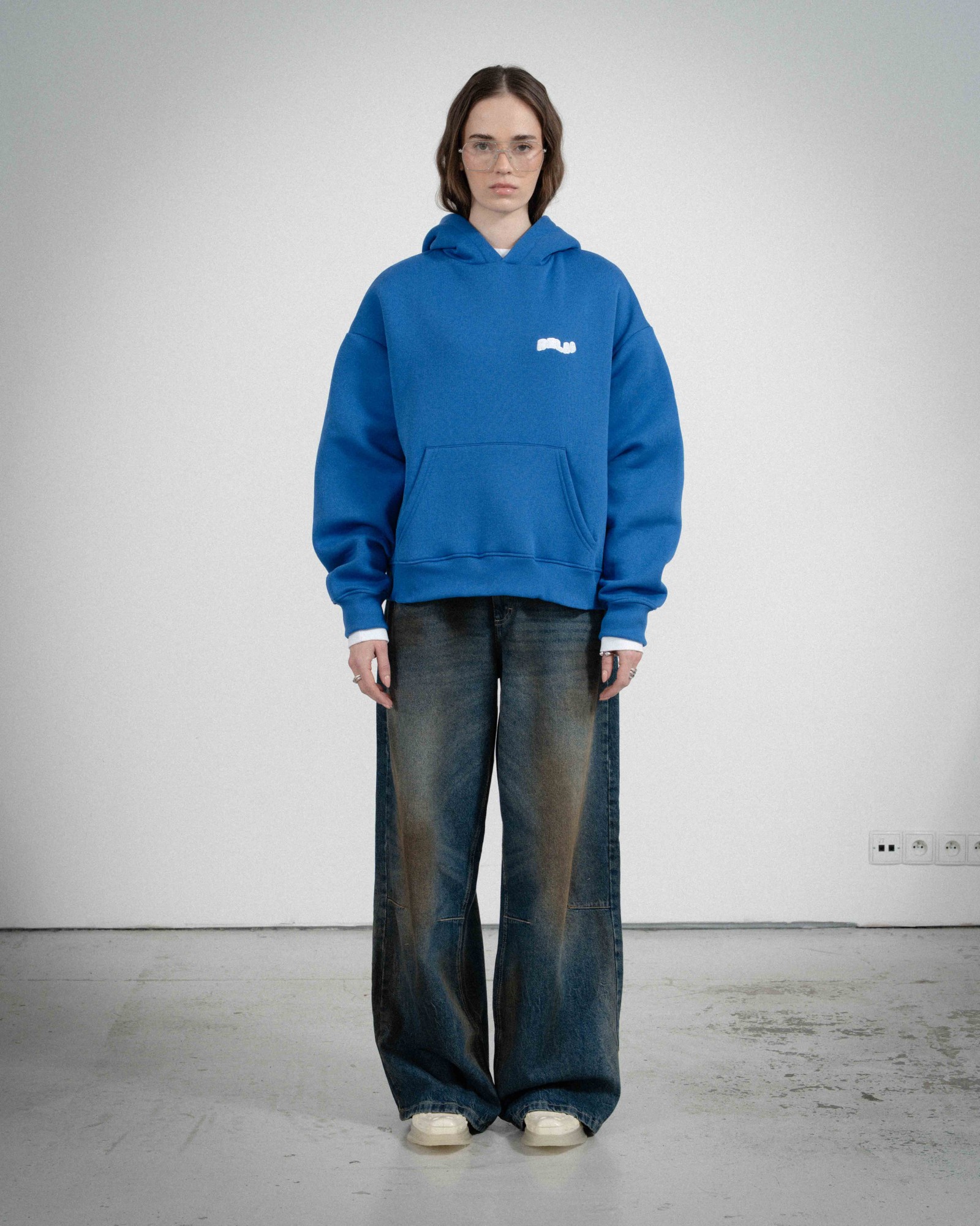 COZY SMALL NAVY BLUE HOODIE