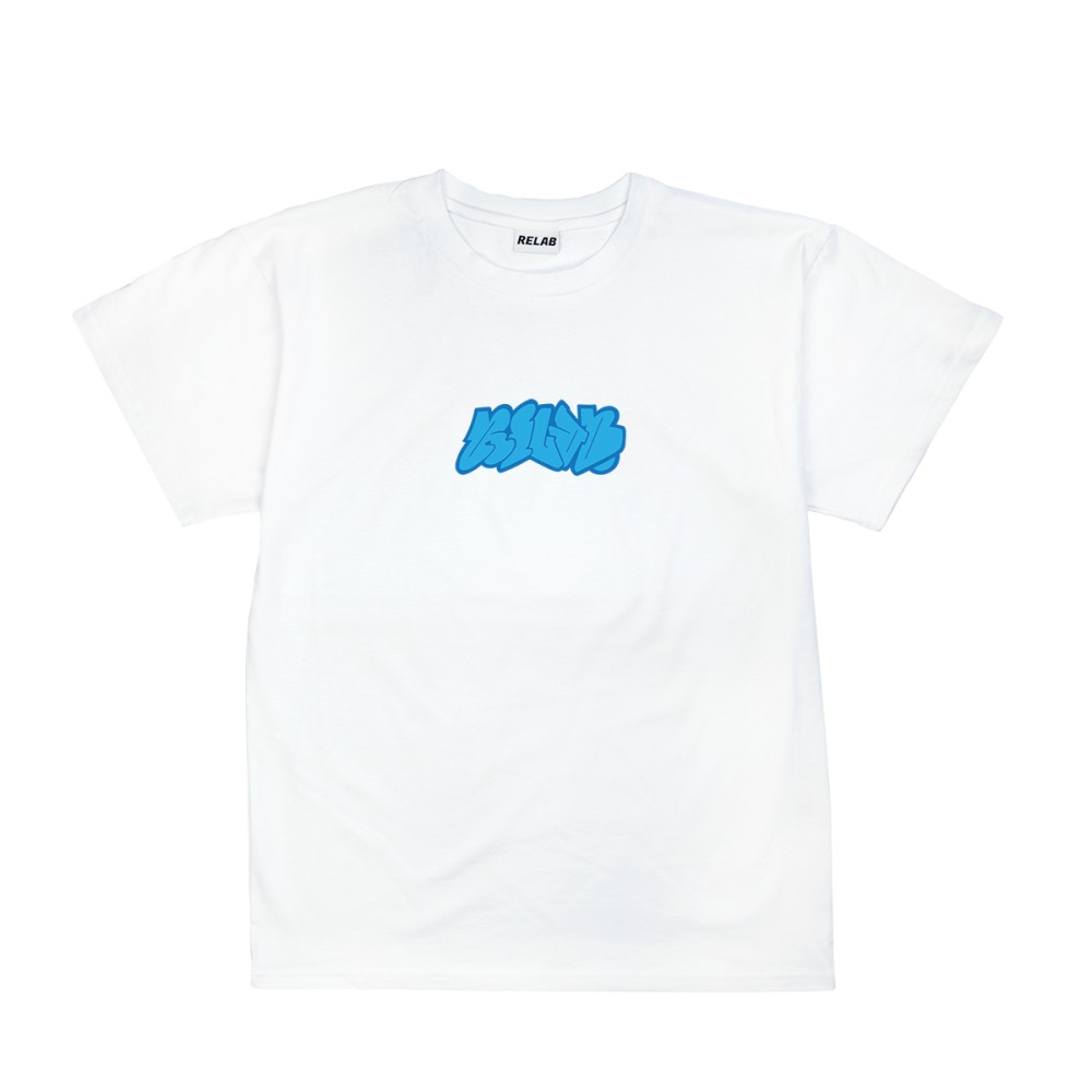 LETTER BLUE T-SHIRT WHITE