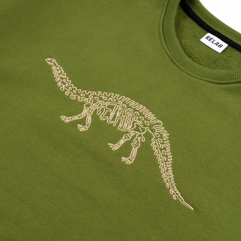 DINO OLIVE CREWNECK